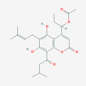 molecular formula C24H30O7 B14074649 Mammea E/BA CAS No. 111321-13-2