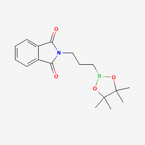 molecular formula C17H22BNO4 B1407466 2-(3-(4,4,5,5-Tetramethyl-1,3,2-dioxaborolan-2-yl)propyl)isoindoline-1,3-dione CAS No. 1704068-63-2