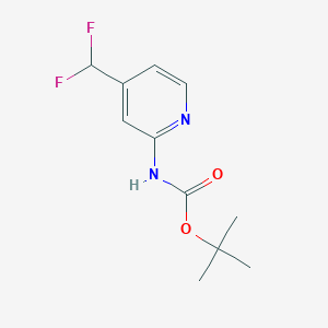 molecular formula C11H14F2N2O2 B1407479 tert-Butyl (4-(difluoromethyl)pyridin-2-yl)carbamate CAS No. 1419221-63-8