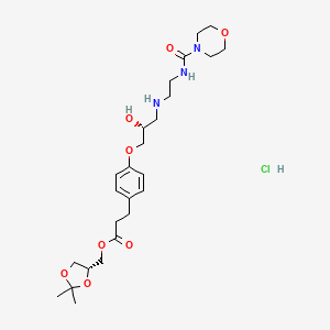 molecular formula C25H40ClN3O8 B14074836 Landiolol hydrochloride enantiomer CAS No. 1253907-83-3
