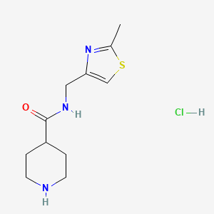 N-[(2-Methyl-1,3-thiazol-4-yl)methyl]piperidine-4-carboxamide hydrochloride