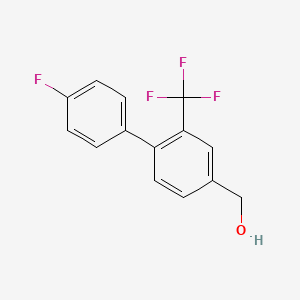 molecular formula C14H10F4O B14074946 (4'-Fluoro-2-(trifluoromethyl)biphenyl-4-yl)methanol 