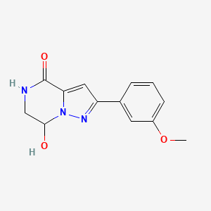 7-hydroxy-2-(3-methoxyphenyl)-4H,5H,6H,7H-pyrazolo[1,5-a]pyrazin-4-one