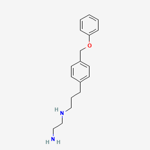 molecular formula C18H24N2O B14074993 ETHYLENEDIAMINE, N-(3-(p-(PHENOXYMETHYL)PHENYL)PROPYL)- CAS No. 101418-48-8