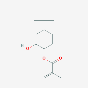 molecular formula C14H23O3- B140751 2-Propenoic acid, 2-methyl-, 4-(1,1-dimethylethyl)-2-hydroxycyclohexyl ester CAS No. 128840-36-8