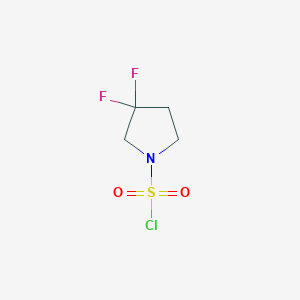 molecular formula C4H6ClF2NO2S B1407511 3,3-Difluoropyrrolidine-1-sulfonyl chloride CAS No. 1187160-31-1