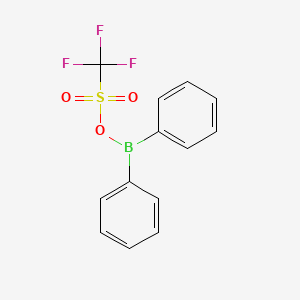 molecular formula C13H10BF3O3S B14075115 Diphenyl[(trifluoromethanesulfonyl)oxy]borane CAS No. 100696-94-4