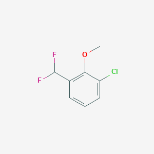 molecular formula C8H7ClF2O B14075146 1-Chloro-3-(difluoromethyl)-2-methoxybenzene 