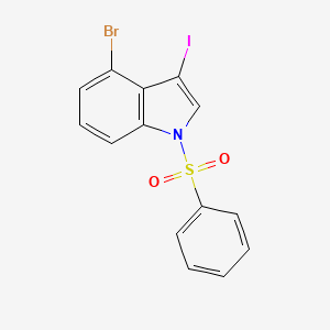 4-Bromo-3-iodo-1-(phenylsulfonyl)-1H-indole