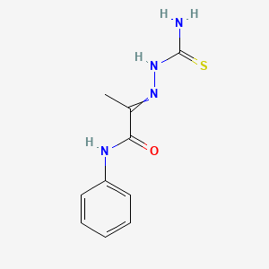molecular formula C10H12N4OS B14075249 Propanamide, 2-[(aminothioxomethyl)hydrazono]-N-phenyl- CAS No. 65749-77-1