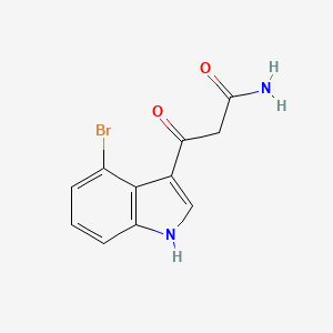 molecular formula C11H9BrN2O2 B1407531 3-(4-Bromo-1H-indol-3-yl)-3-oxopropanamide CAS No. 1774896-47-7