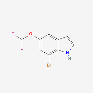 molecular formula C9H6BrF2NO B1407533 7-Bromo-5-(difluoromethoxy)-1H-indole CAS No. 1713163-02-0