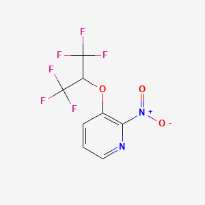 molecular formula C8H4F6N2O3 B1407536 3-(1,1,1,3,3,3-Hexafluoropropan-2-yloxy)-2-nitropyridine CAS No. 1707602-38-7