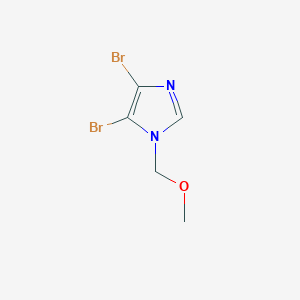 molecular formula C5H6Br2N2O B14075362 4,5-Dibromo-1-(methoxymethyl)-1H-imidazole CAS No. 101853-76-3