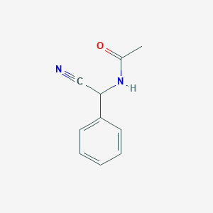 molecular formula C10H10N2O B14075452 N-[cyano(phenyl)methyl]acetamide CAS No. 39149-34-3