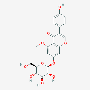 molecular formula C22H22O10 B140755 3-(4-hydroxyphenyl)-5-methoxy-7-[(2S,3R,4S,5S,6R)-3,4,5-trihydroxy-6-(hydroxymethyl)oxan-2-yl]oxychromen-4-one CAS No. 128856-77-9