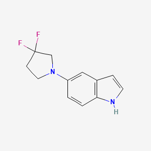 molecular formula C12H12F2N2 B1407551 5-(3,3-Difluoropyrrolidin-1-yl)-1H-indole CAS No. 1779136-91-2