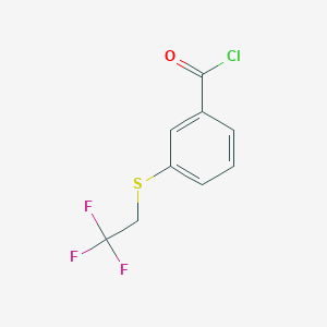 molecular formula C9H6ClF3OS B1407556 3-[(2,2,2-Trifluoroethyl)sulfanyl]benzoyl chloride CAS No. 1706430-16-1