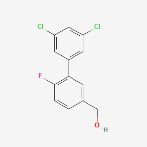 molecular formula C13H9Cl2FO B14075583 (3',5'-Dichloro-6-fluoro-biphenyl-3-yl)-methanol 