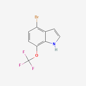 molecular formula C9H5BrF3NO B1407559 4-Bromo-7-(trifluoromethoxy)-1H-indole CAS No. 1774896-71-7