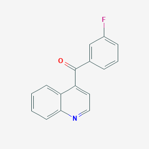 molecular formula C16H10FNO B1407563 4-(3-Fluorobenzoyl)quinoline CAS No. 1706436-13-6