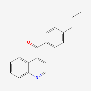 molecular formula C19H17NO B1407564 4-(4-Propylbenzoyl)quinoline CAS No. 1706443-97-1