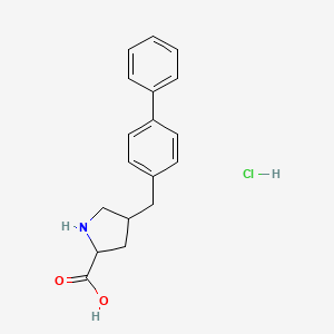 molecular formula C18H20ClNO2 B14075647 (R)-g-(4-Biphenylmethyl)-L-proline.HCl 