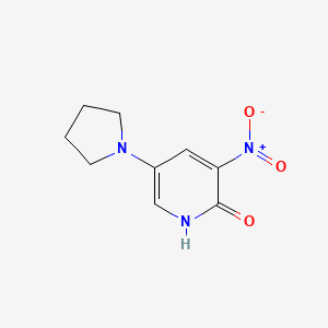 molecular formula C9H11N3O3 B1407568 3-Nitro-5-(pyrrolidin-1-yl)pyridin-2-ol CAS No. 1706457-56-8