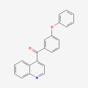 molecular formula C22H15NO2 B1407571 4-(3-Phenoxybenzoyl)quinoline CAS No. 1706451-76-4