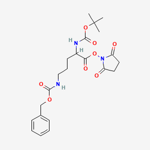 molecular formula C22H29N3O8 B14075719 N-Boc-N5-Cbz-D-ornithine succinimido ester 