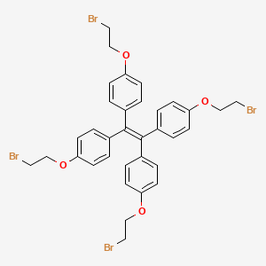 molecular formula C34H32Br4O4 B14075747 1,1,2,2-Tetrakis(4-(2-bromoethoxy)phenyl)ethene 