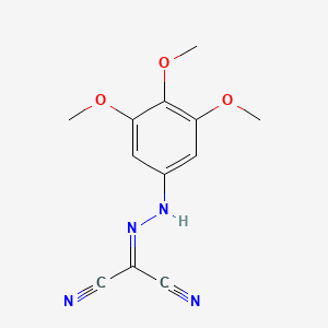 molecular formula C12H12N4O3 B14075763 Malononitrile, (3,4,5-trimethoxyphenyl)hydrazono- CAS No. 101756-41-6