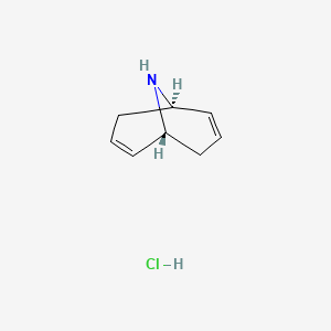 molecular formula C8H12ClN B1407577 (1R,5R)-9-Azabicyclo[3.3.1]nona-2,6-diene hydrochloride CAS No. 34668-52-5