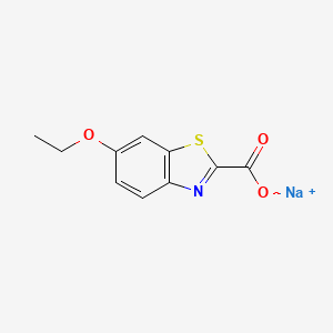 molecular formula C10H8NNaO3S B1407578 Sodium 6-ethoxy-1,3-benzothiazole-2-carboxylate CAS No. 1785761-75-2