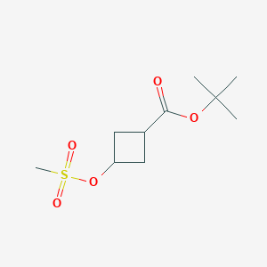 molecular formula C10H18O5S B14075817 tert-Butyl cis-3-((methylsulfonyl)oxy)cyclobutanecarboxylate 