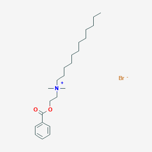 molecular formula C23H40BrNO2 B14075859 N-[2-(Benzoyloxy)ethyl]-N,N-dimethyldodecan-1-aminium bromide CAS No. 102728-38-1