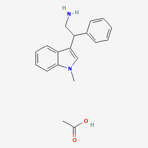 [2-(1-Methyl-1H-indol-3-yl)-2-phenylethyl]amine acetate