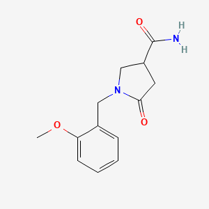1-(2-Methoxybenzyl)-5-oxopyrrolidine-3-carboxamide