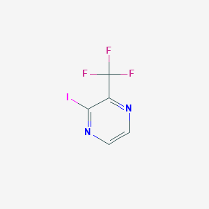 molecular formula C5H2F3IN2 B1407600 2-碘-3-三氟甲基-吡嗪 CAS No. 1286744-15-7