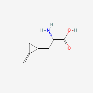 molecular formula C7H11NO2 B14076006 (2S)-2-amino-3-(2-methylenecyclopropyl)propanoic acid 