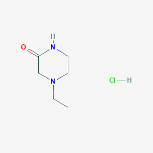 molecular formula C6H13ClN2O B1407601 4-乙基哌嗪-2-酮盐酸盐 CAS No. 65464-00-8