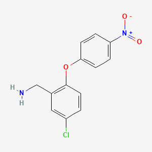 (5-Chloro-2-(4-nitrophenoxy)phenyl)methanamine