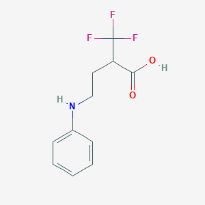 molecular formula C11H12F3NO2 B1407603 4-Anilino-2-(trifluoromethyl)butanoic acid CAS No. 1355334-75-6