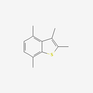 molecular formula C12H14S B14076045 2,3,4,7-Tetramethylbenzo[b]thiophene CAS No. 1010-50-0