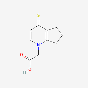 molecular formula C10H11NO2S B14076071 (4-Sulfanylidene-4,5,6,7-tetrahydro-1H-cyclopenta[b]pyridin-1-yl)acetic acid CAS No. 101234-76-8