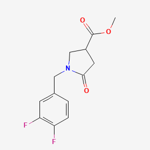 molecular formula C13H13F2NO3 B1407616 Methyl 1-(3,4-Difluorobenzyl)-5-oxopyrrolidine-3-carboxylate CAS No. 1355334-70-1