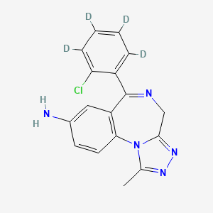 molecular formula C17H14ClN5 B14076163 8-Aminoclonazolam-d4 