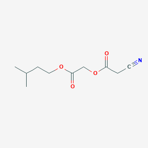 molecular formula C10H15NO4 B14076176 Acetic acid, cyano-, 2-(3-methylbutoxy)-2-oxoethyl ester CAS No. 102069-18-1