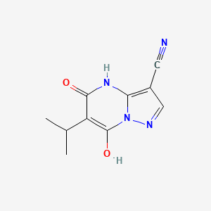 molecular formula C10H10N4O2 B14076182 7-Hydroxy-6-isopropyl-5-oxo-4,5-dihydropyrazolo[1,5-a]pyrimidine-3-carbonitrile 