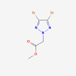 molecular formula C5H5Br2N3O2 B14076197 methyl 2-(4,5-dibromo-2H-1,2,3-triazol-2-yl)acetate 